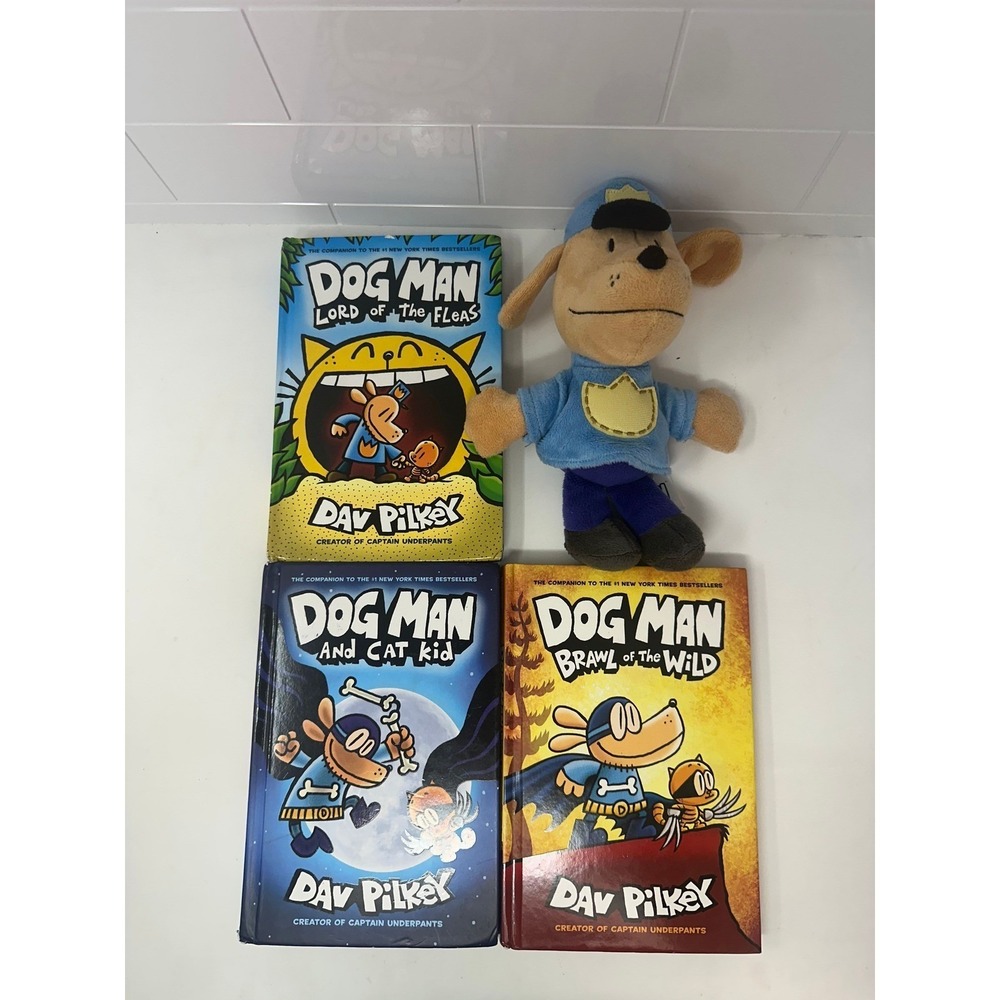 Dog Man Book Bundle with Plush